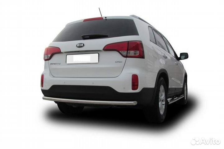Защита заднего бампера (уголки) Kia sorento (2013)