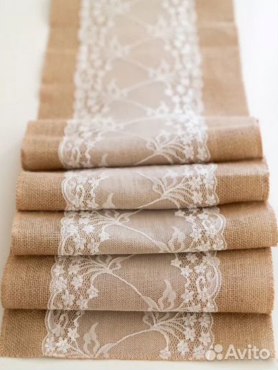 Дорожка на стол джутовая