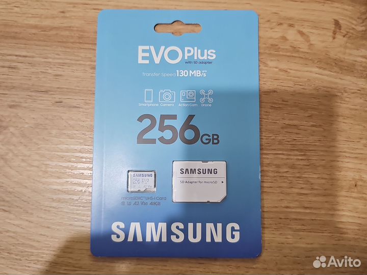 Карта памяти micro sd samsung evo plus 256GB