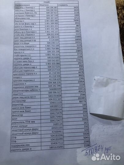 Интеркулер, бампер, радиатор и все остальное по сп
