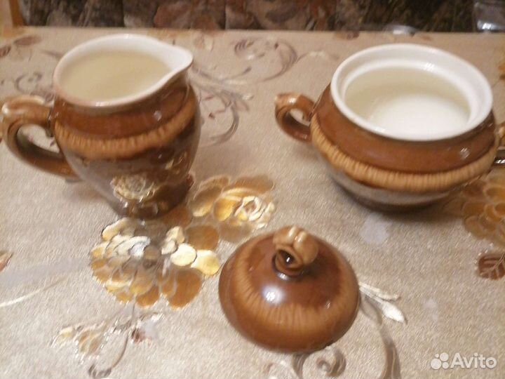 Кофейный сервиз, Зик, обливная керамика