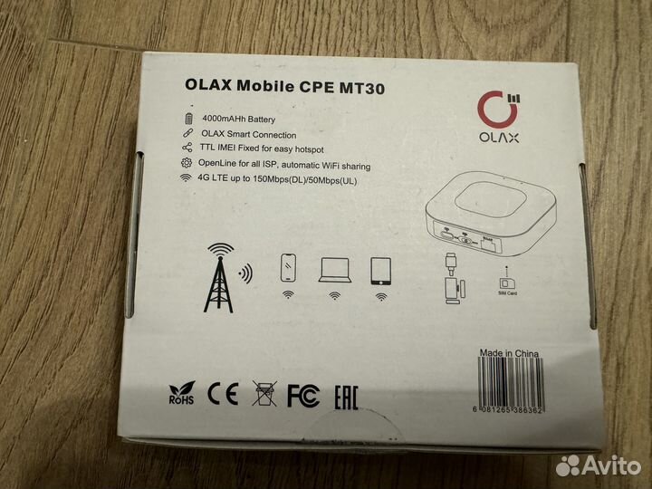 Мобильный роутер с акб Wi-Fi 4G olax CPE MT30 АКБ