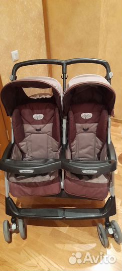 Коляска peg perego aria для двойни, погодок