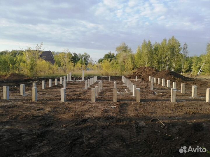 Забивной жб фундамент под дом из кирпича