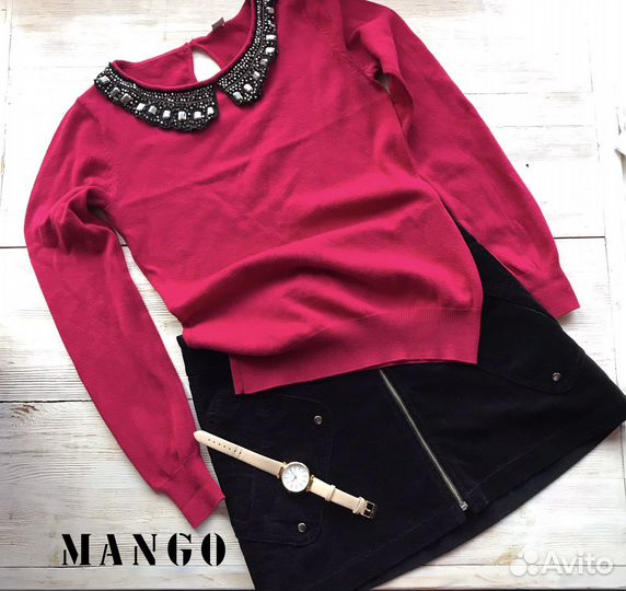 Юбка на девочку mango 40 кофта с воротником xs
