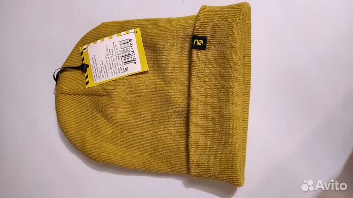 Шапка бини горчичная