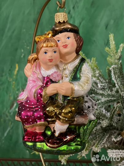 Елочные игрушки стекло польша Renifer