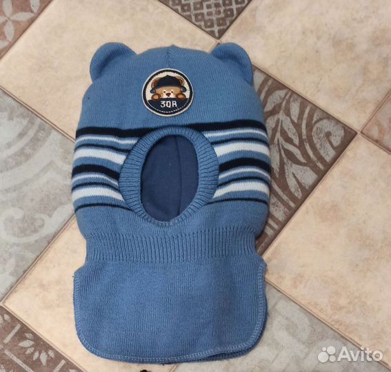 Шапка шлем для мальчика зима