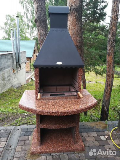 Камин - барбекю Grillfest Классик купол сталь