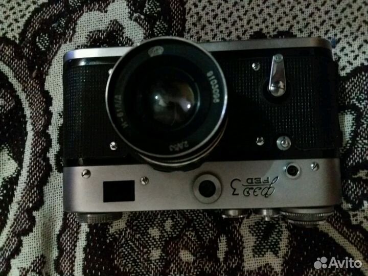 Фотоаппарат фэд 3 в чехле и фотовспышка сэф 3м