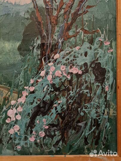 Картина маслом Избушка, 1980 год