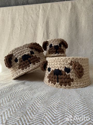 Набор трикотажных корзин