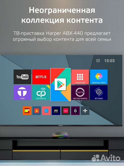 Медиаплеер Android 9.0 Смарт тв приставка ABX-440
