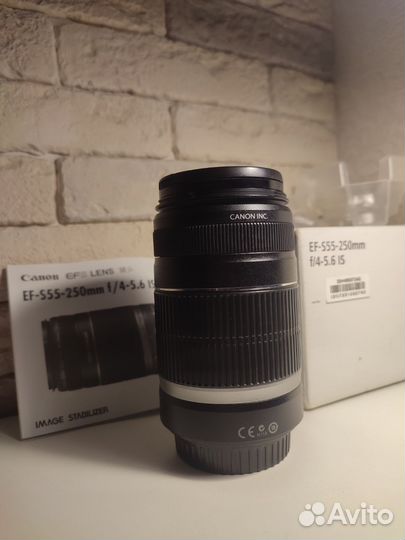 Объектив Canon EF-S 55-250mm f/4-5.6 IS Комплект