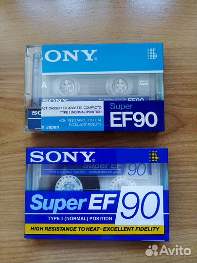 Новая аудио кассета soni Super C- 90EF упаковка