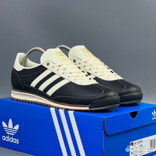 Мужские кроссовки Adidas SL 72 Core Black Leather