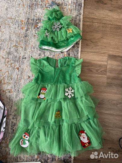 Костюм карнавальный елочки новогодний 2-3 года