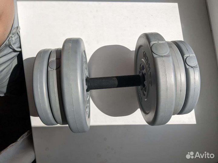 Гантели разборные пластиковые torneo 10 кг