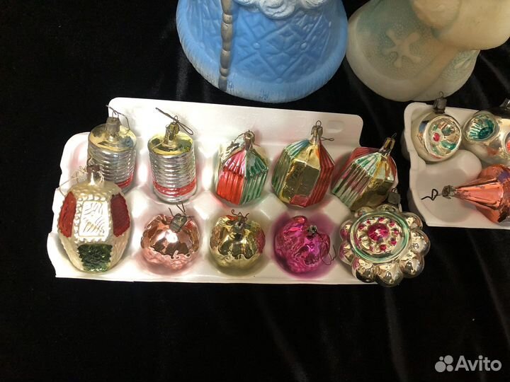 Елочные игрушки СССР дед мороз снегурочка