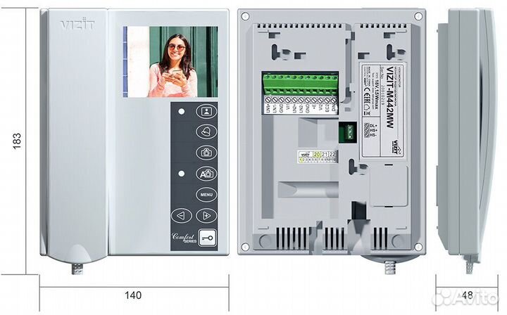 Видеодомофоны от 4 до 22 дюйма и комплектующие