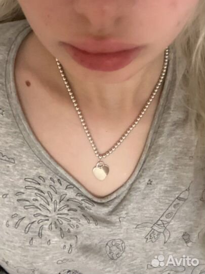 Серебрянное шейное украшение/ожерелье