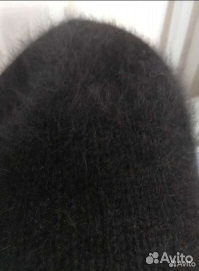 Шапка женская вязаная из пуха норки