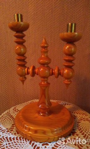 Подсвечник из дерева, ручная работа