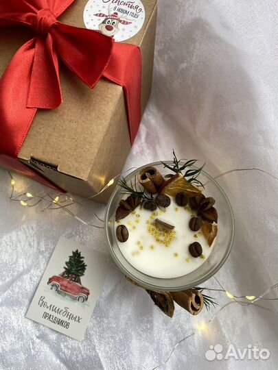 Новогодние свечи ручной работы