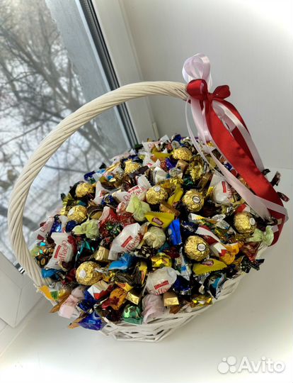 Корзина из конфет