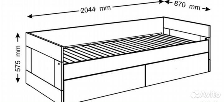 Раздвижная авкатная кровать брименс диван кушетка