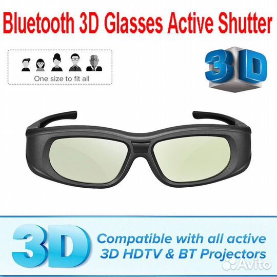 Bluetooth активные затворные очки 3D LCD