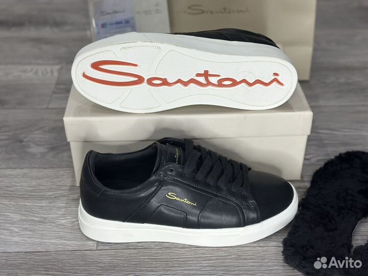 Кеды мужские зимние Santoni