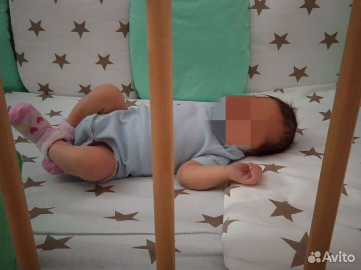 Бортики, подушка, одеяло, простынь