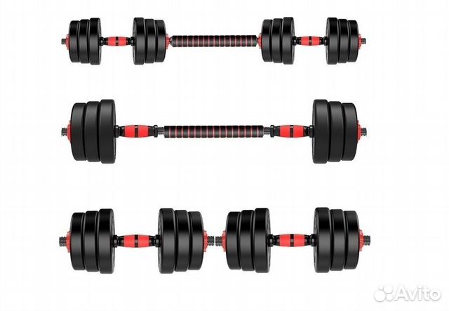 Гантели разборные 15кг + штанга (новые)