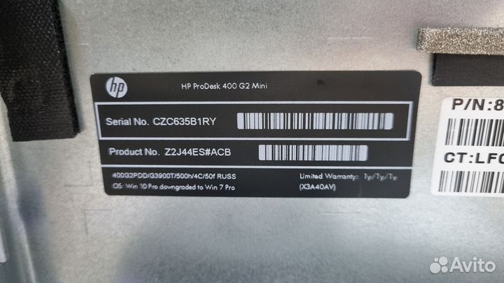 Настольный компьютер HP ProDesk 400 G2 dm mini