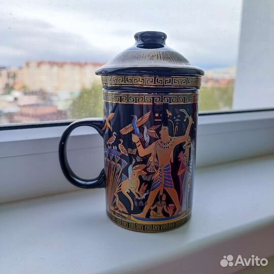 Кружка заварочная с керамическим ситом и крышкой