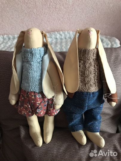 Игрушки заяц ручная работа