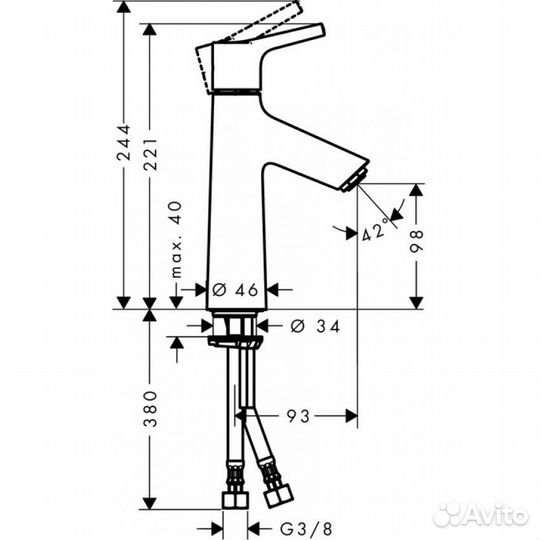 Смеситель для раковины hansgrohe 72021000 Хром