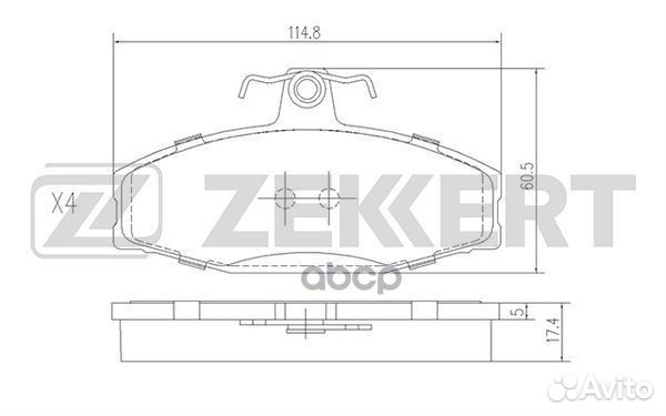 Колодки торм. диск. передн. Skoda Favorit (781