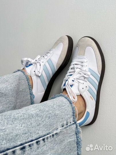 Adidas Samba White Halo Blue