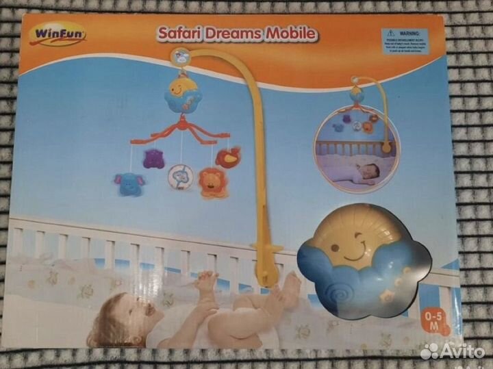 Мобиль на кроватку Winfun Safari dreams