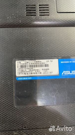 Ноутбук Asus X55 B970/4gb/SSD240Gb/15.6
