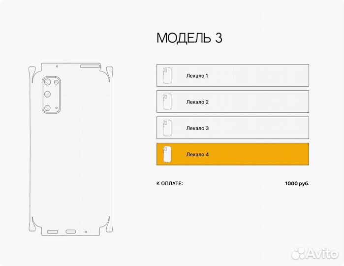Лекала-шаблоны на iPhone гидрогель полиуретан