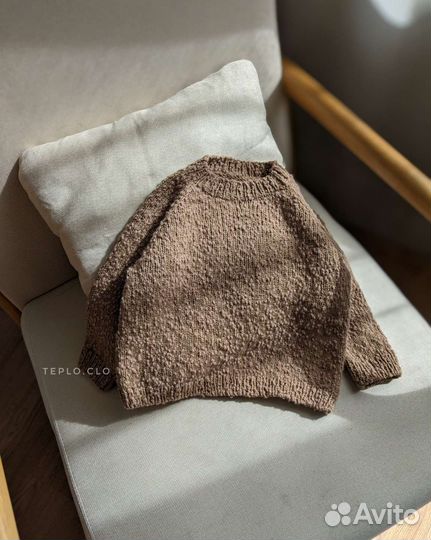 Детский свитер ручной работы, итальянский меринос