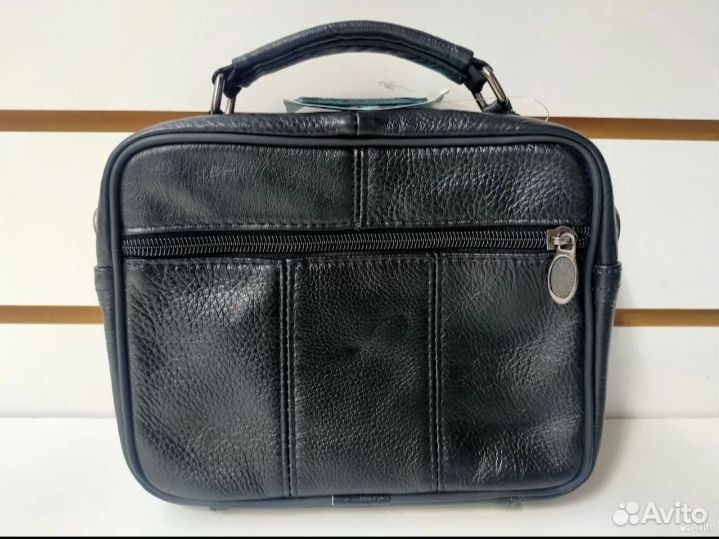 Новая кожаная мужская сумка
