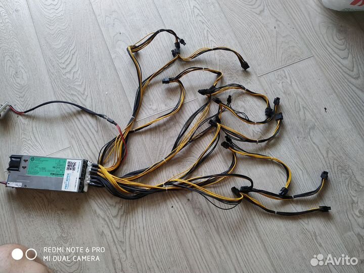 Блок питания для майнинга с18 разьемами 8 pin