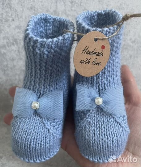 Пинетки-носочки для новорожденного
