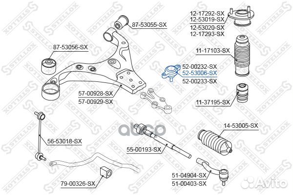 52-53006-SX опора шаровая нижняя KIA Sportage