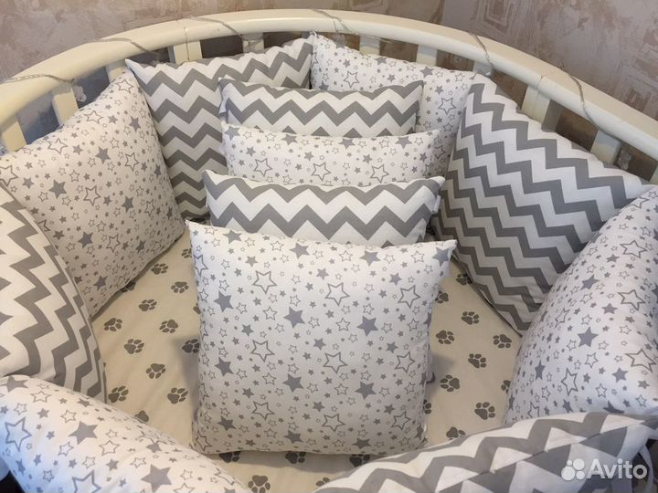 Бортики, простыня на резинке