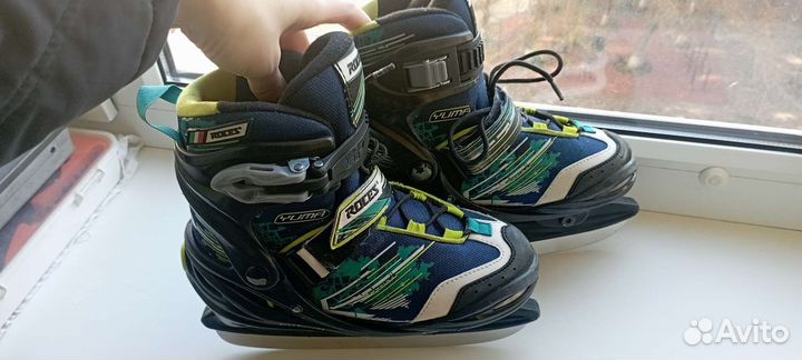 Коньки хоккейные раздвижные 30-35 размер